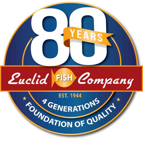 Euclid Fish 80 Year Anniversary Logo